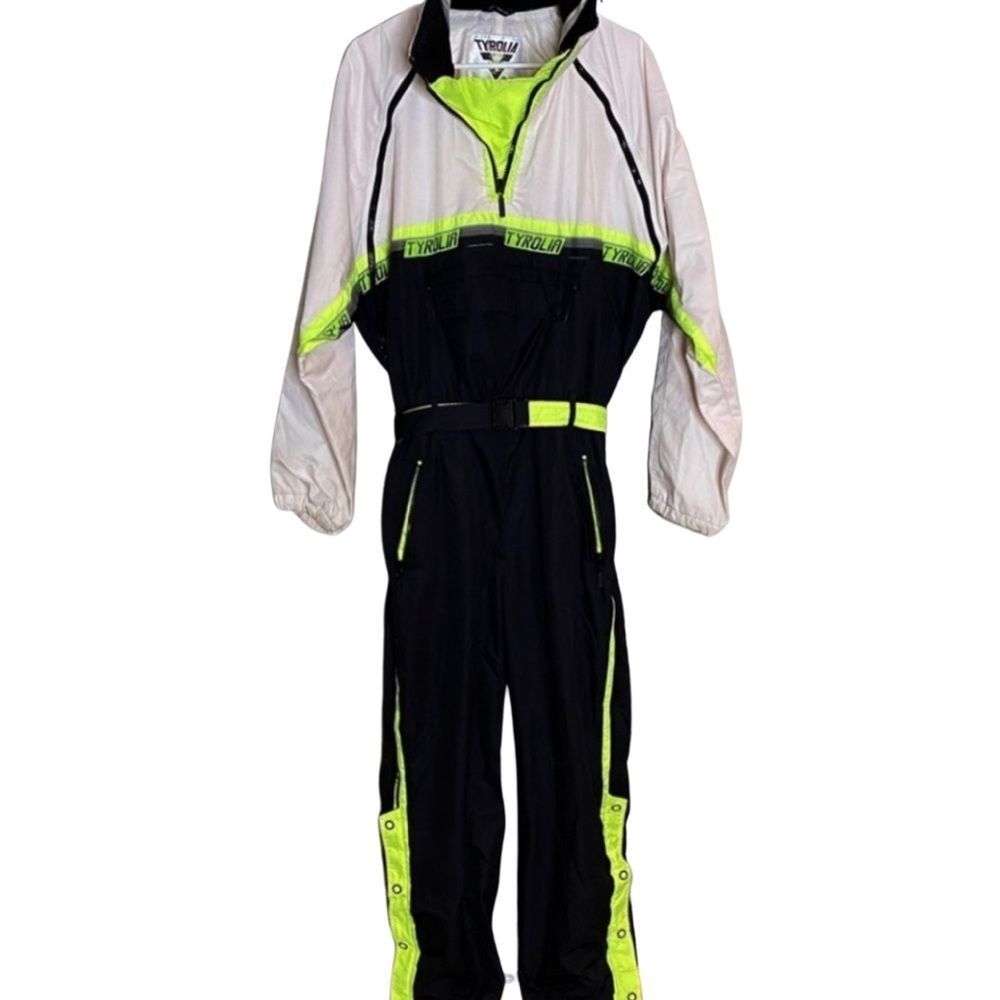 Insanely Rad Vintage 80s 90s Tyrolia Neon Ski Snowboard Winter Sports Suit - Picture 12 of 16